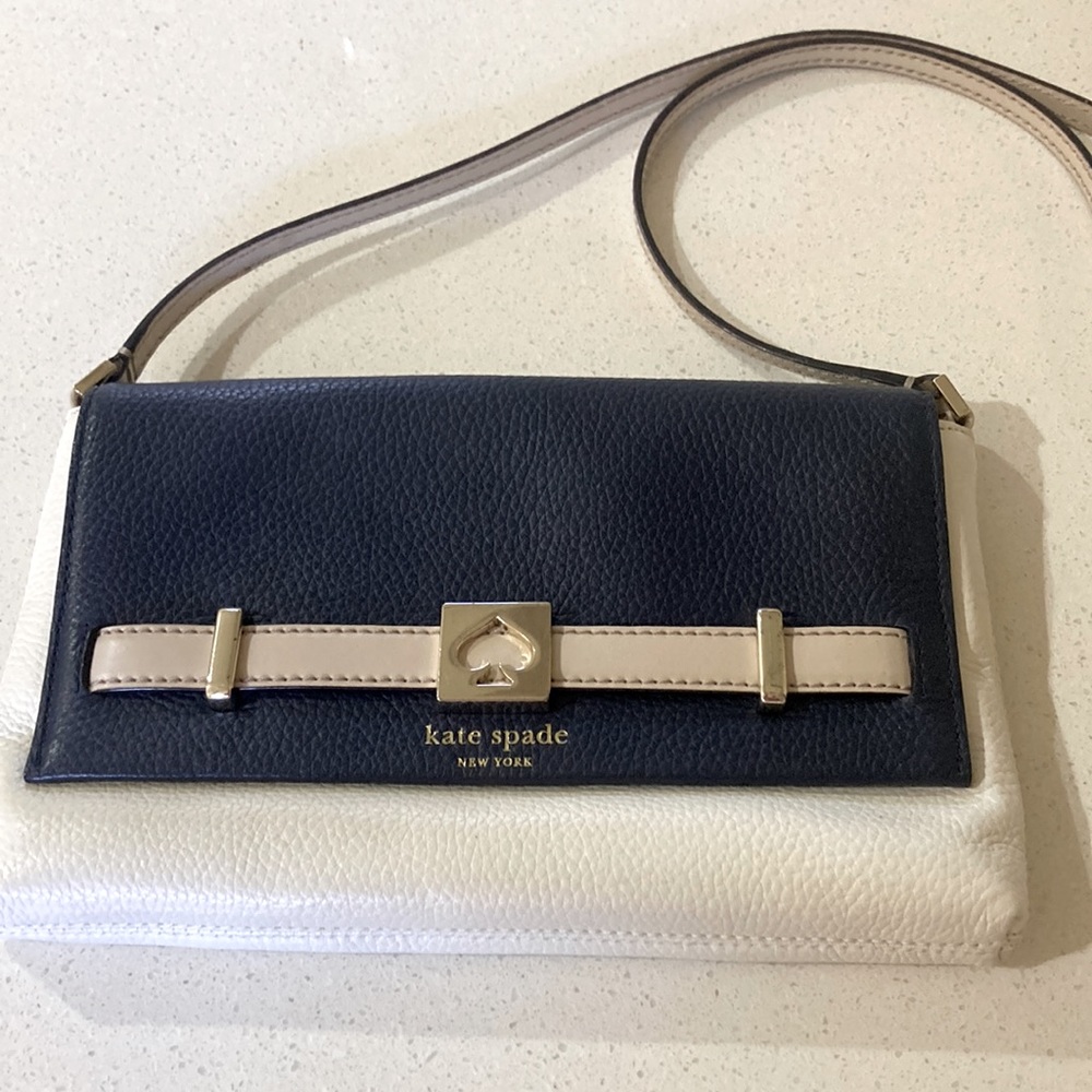 Kate Spade Navy and Cream Shoulder Bag